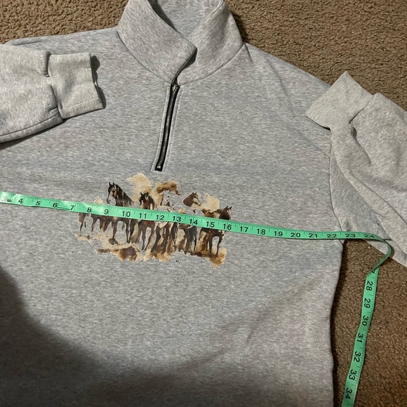 SHEIN Gray Sweater with Horse Print - Picture 7 of 8